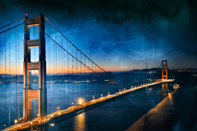 <br />
Photomanipulation combining an early morning long exposure photo I took of the Golden Gate Bridge in San Francisco (USA) and an abstract grunge texture. 
<br /><br />
Processed with a darker & grungier atmosphere that you might expect to see for example in a ghost story or post-apocalyptic movie. Please however use the image respectfully as I do not support any type of hate. It must remain in good artistic taste if used in derivative images / designs, or constructive criticism if used to illustrate an article / argument. 
<br /><br />
Special thanks to <b><u><a href='http://sirius-sdz.deviantart.com/' title='Sirius-sdz' target='_blank'>Sascha, aka Sirius-sdz</a></u></b> for creating the <b><u><a href='http://sirius-sdz.deviantart.com/art/Texture-349-389927417' title='Grunge Texture' target='_blank'>grunge texture</a></u></b>. Feel free to click on his name to visit more of his amazing textures from deviantART. 
<br /><br />
Available at web resolution under a Creative Commons license on condition of including credits and a link back to the <b><u><a href='http://freestock.ca/photomanipulations_g84-golden_dawn_bridge__gloomy_ghost_grunge_p4316.html' title='Golden Ghost Bridge' target='_blank'>same image</a></u></b> from my sister website <b><u><a href='http://freestock.ca' title='freestock.ca' target='_blank'>freestock.ca</a></u></b>. For purchasing a license of this image at much higher resolution or without credit requirements, please feel free to <b><u><a href='http://somadjinn.com/theme-options/contact/' title='contact' target='_blank'>contact me</a></u></b>, I am open to discuss fair pricing for using my work in a wide variety of applications.