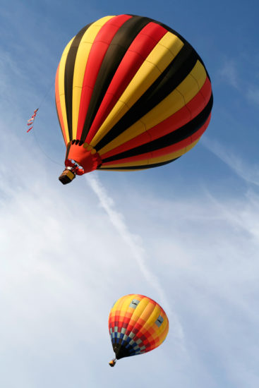 <br />
Hot air balloons in flight.
<br /><br />
Available at web resolution under a Creative Commons license on condition of including credits and a link back to the <b><u><a href='http://freestock.ca/air_balloons_g75-hot_air_balloons_p770.html' title='Vibrant Hot Air Balloons' target='_blank'>same image</a></u></b> from my sister website <b><u><a href='http://freestock.ca' title='freestock.ca' target='_blank'>freestock.ca</a></u></b>. For purchasing a license of this image at much higher resolution or without credit requirements, please feel free to <b><u><a href='http://somadjinn.com/theme-options/contact/' title='contact' target='_blank'>contact me</a></u></b>, I am open to discuss fair pricing for using my work in a wide variety of applications.
