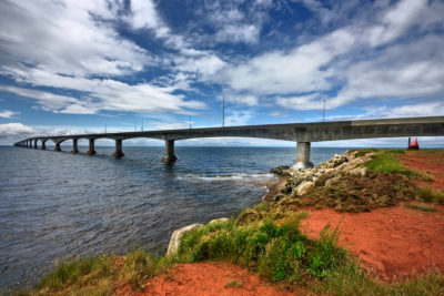 <br />
Wide-angle coastal scenery with the Confederation Bridge linking the Canadian provinces of Prince Edward Island and New Brunswick. HDR composite from multiple exposures.
<br /><br />
Available at web resolution under a Creative Commons license on condition of including credits and a link back to the <b><u><a href='http://freestock.ca/americas_g98-confederation_bridge__hdr_p1934.html' title='Confederation Bridge' target='_blank'>same image</a></u></b> from my sister website <b><u><a href='http://freestock.ca' title='freestock.ca' target='_blank'>freestock.ca</a></u></b>. For purchasing a license of this image at much higher resolution or without credit requirements, please feel free to <b><u><a href='http://somadjinn.com/theme-options/contact/' title='contact' target='_blank'>contact me</a></u></b>, I am open to discuss fair pricing for using my work in a wide variety of applications.