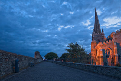 <br />
Long exposure photo from within the historic walls of Derry, Northern Ireland (a town also known as Londonderry). HDR composite from multiple exposures. 
<br /><br />
Available at web resolution under a Creative Commons license on condition of including credits and a link back to the <b><u><a href='http://freestock.ca/europe_g97-derry_twilight__hdr_p2037.html' title='Derry Twilight' target='_blank'>same image</a></u></b> from my sister website <b><u><a href='http://freestock.ca' title='freestock.ca' target='_blank'>freestock.ca</a></u></b>. For purchasing a license of this image at much higher resolution or without credit requirements, please feel free to <b><u><a href='http://somadjinn.com/theme-options/contact/' title='contact' target='_blank'>contact me</a></u></b>, I am open to discuss fair pricing for using my work in a wide variety of applications.